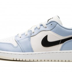 Nike Air Jordan 1 NZ Low GradeSchool Ice Blue 554723-401 Footwear