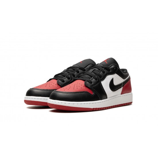 Nike Air Jordan 1 NZ Low GradeSchool Bred Toe 553560-161 Footwear