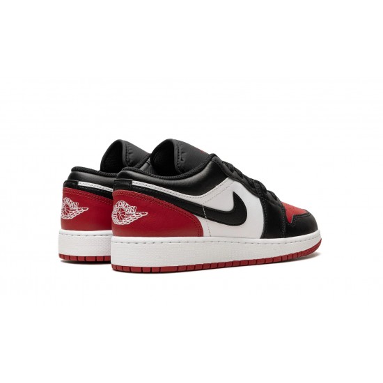 Nike Air Jordan 1 NZ Low GradeSchool Bred Toe 553560-161 Footwear