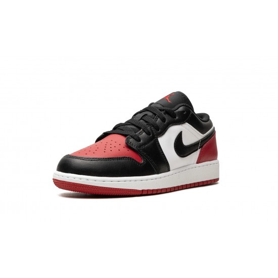 Nike Air Jordan 1 NZ Low GradeSchool Bred Toe 553560-161 Footwear