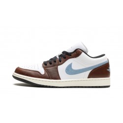 Nike Air Jordan 1 NZ Low Mens Embroidered Swoosh - Mocha FQ7832-142 Footwear