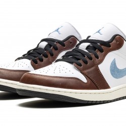 Nike Air Jordan 1 NZ Low Mens Embroidered Swoosh - Mocha FQ7832-142 Footwear