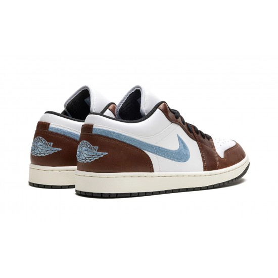 Nike Air Jordan 1 NZ Low Mens Embroidered Swoosh - Mocha FQ7832-142 Footwear