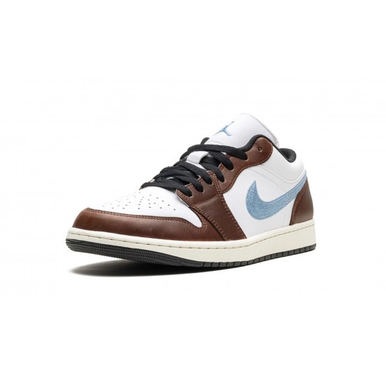 Nike Air Jordan 1 NZ Low Mens Embroidered Swoosh - Mocha FQ7832-142 Footwear