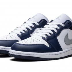 Nike Air Jordan 1 NZ Low Mens Midnight Navy 553558-141 Footwear