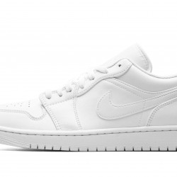 Nike Air Jordan 1 NZ Low Mens Triple White 553558-136 Footwear