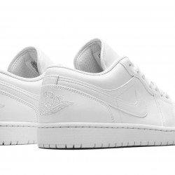 Nike Air Jordan 1 NZ Low Mens Triple White 553558-136 Footwear