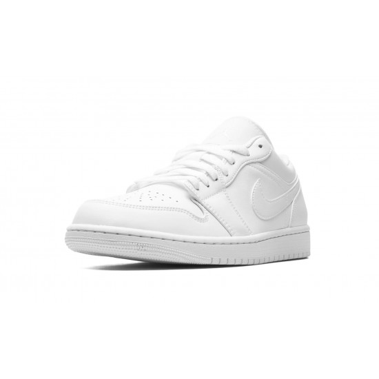 Nike Air Jordan 1 NZ Low Mens Triple White 553558-136 Footwear