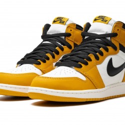 Nike Air Jordan 1 NZ High GradeSchool Yellow Ochre Black FD1437-701 Footwear