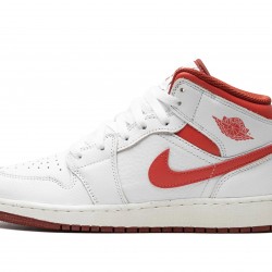 Nike Air Jordan 1 NZ Mid GradeSchool White Dune Red FJ3464-160 Footwear