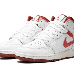 Nike Air Jordan 1 NZ Mid GradeSchool White Dune Red FJ3464-160 Footwear