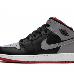 Nike Air Jordan 1 NZ Mid GradeSchool Black Grey Red DQ8423-006 Footwear