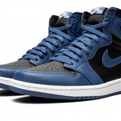 Nike Air Jordan 1 NZ High Mens OG Dark Marina Blue 555088-404 Footwear