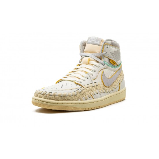 Nike Air Jordan 1 NZ High Mens Union x Bephies Beauty Supply - Woven Sail FD2565-100 Footwear