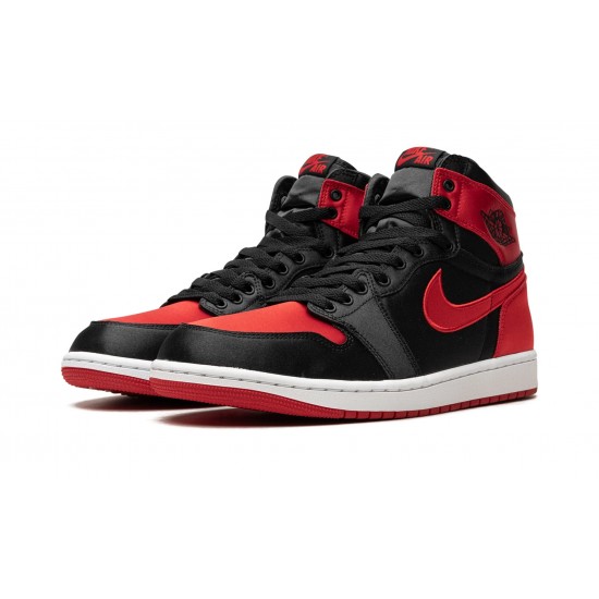 Nike Air Jordan 1 NZ High Womens Satin Bred FD4810-061 Footwear