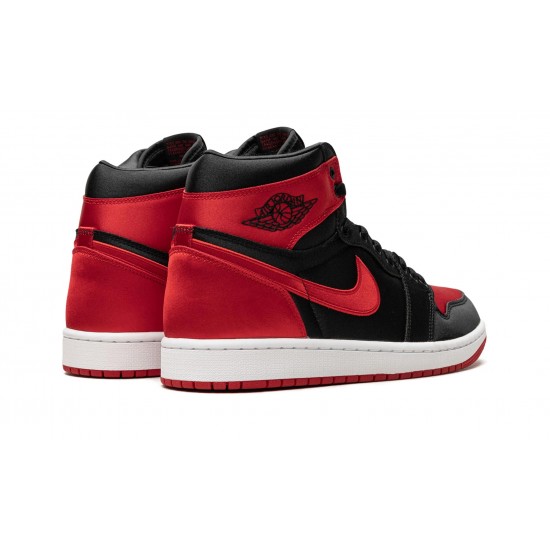 Nike Air Jordan 1 NZ High Womens Satin Bred FD4810-061 Footwear