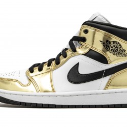 Nike Air Jordan 1 NZ Mid Mens Metallic Gold Dc1419-700 Footwear