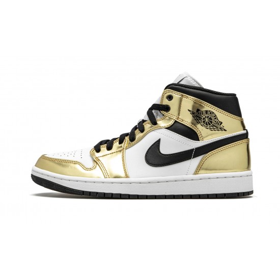 Nike Air Jordan 1 NZ Mid Mens Metallic Gold Dc1419-700 Footwear