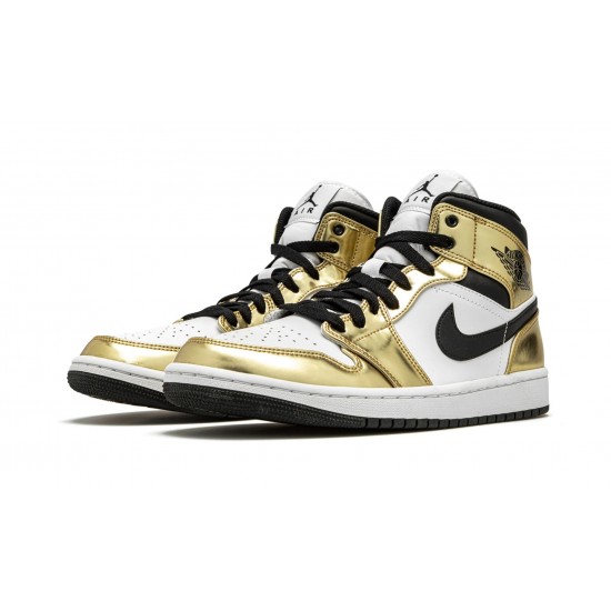 Nike Air Jordan 1 NZ Mid Mens Metallic Gold Dc1419-700 Footwear