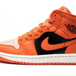 Nike Air Jordan 1 NZ SE Mid Womens Orange  Black DM3381-600 Footwear