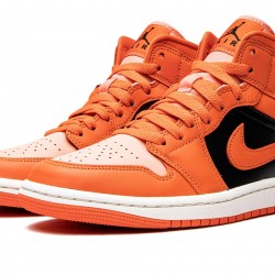 Nike Air Jordan 1 NZ SE Mid Womens Orange  Black DM3381-600 Footwear