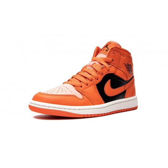 Nike Air Jordan 1 NZ SE Mid Womens Orange  Black DM3381-600 Footwear