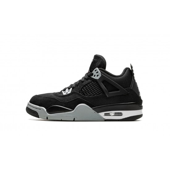 Nike Air Jordan 4 GradeSchool Black Canvas DV0553-006 Footwear