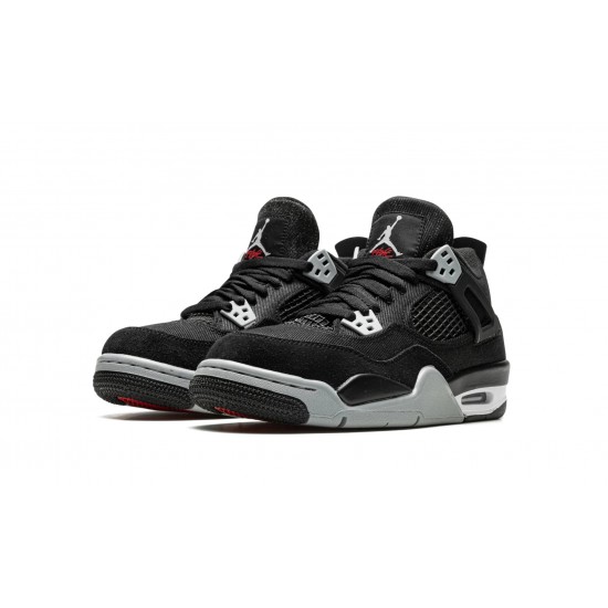 Nike Air Jordan 4 GradeSchool Black Canvas DV0553-006 Footwear