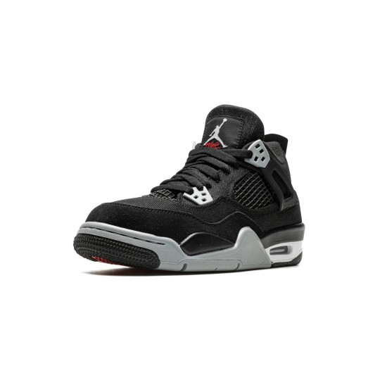 Nike Air Jordan 4 GradeSchool Black Canvas DV0553-006 Footwear