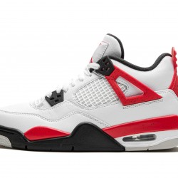 Nike Air Jordan 4 NZ GradeSchool White Red Cement 408452-161 Footwear