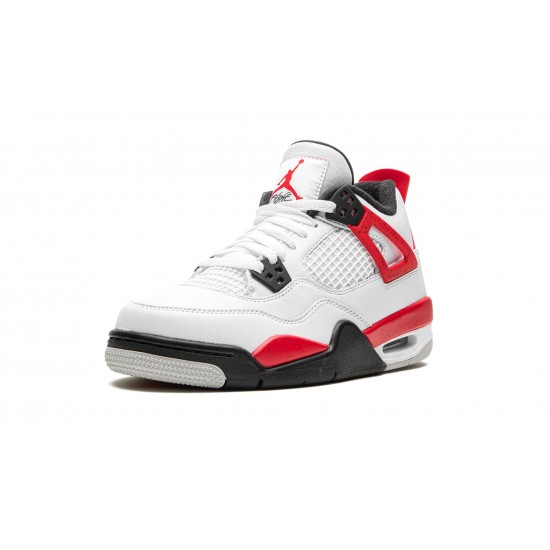 Nike Air Jordan 4 NZ GradeSchool White Red Cement 408452-161 Footwear