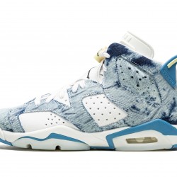 Nike Air Jordan 6 GradeSchool NZ Retro Washed Denim DM9045-100 Footwear