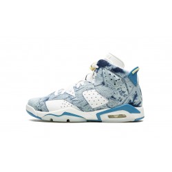 Nike Air Jordan 6 GradeSchool NZ Retro Washed Denim DM9045-100 Footwear