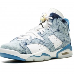 Nike Air Jordan 6 GradeSchool NZ Retro Washed Denim DM9045-100 Footwear