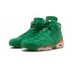 Nike Air Jordan 6 NZ Mens Retro Green Suede Gatorade AJ5986-335 Footwear