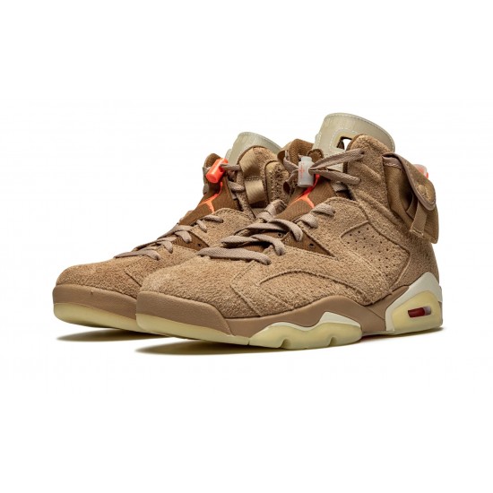 Nike Air Jordan 6 NZ Mens Retro Travis Scott - British Khaki DH0690-200 Sample Footwear